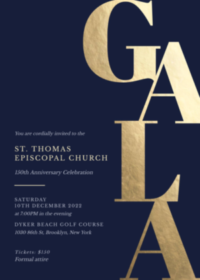 St Thomas anniversary invitation